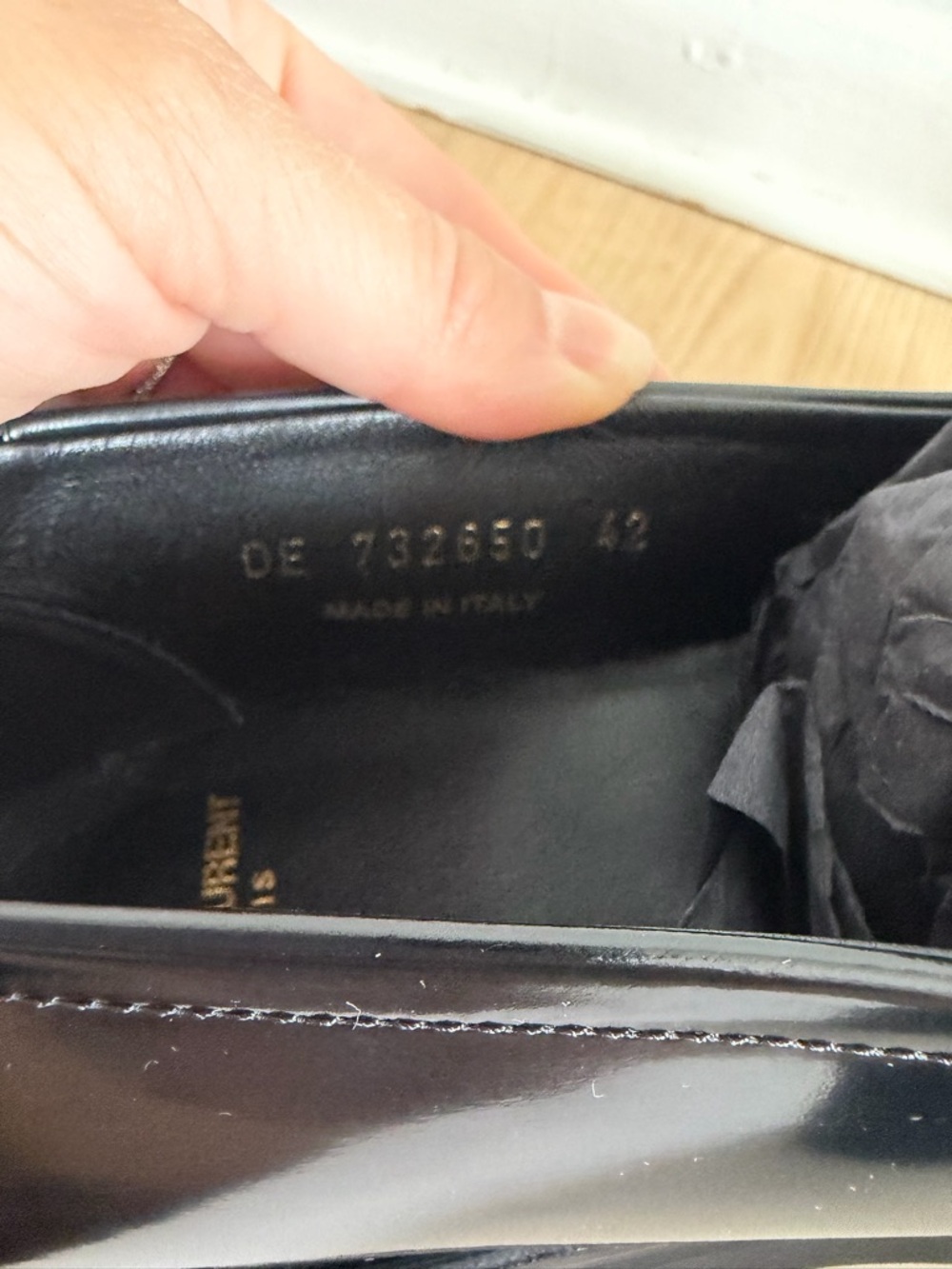 Saint Laurent Black Leather Lug-Sole Penny Loafers - Picture 5 of 7